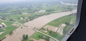 Powódź na Podkarpaciu- sytuacja w powiecie mieleckim, zalane tereny