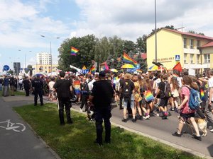 policjanci zabezpieczali marsz równości w Rzeszowie