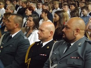 Komendanci dębickich służb mundurowych.