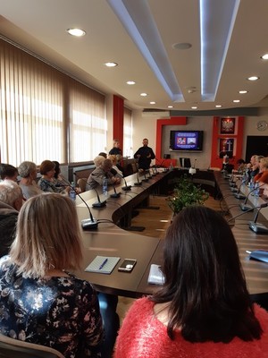 Profilaktyczne spotkanie z podopiecznymi Powiatowego Centrum Pomocy Rodzinie w Krośnie.