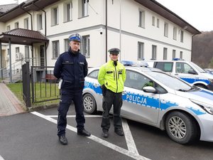wspólny patrol: policjant z Polski i Słowacji