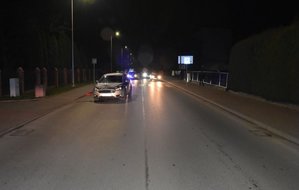 Miejsce wypadku drogowego w Radymnie na ul. Złota Góra.