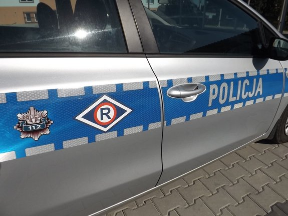 Radiowóz  policjantów Ruchu Drogowego