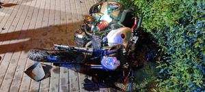 Uszkodzenia motocykla biorącego udział w zdarzeniu drogowym