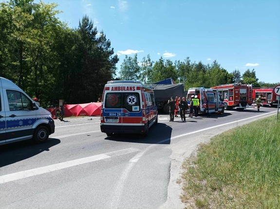 Śmiertelny wypadek drogowy na krajowej 9, w Jadachach pod Tarnobrzegiem