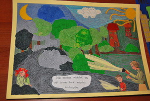 Praca plastyczna z ubiegłorocznej edycji konkursu "Bezpieczne Wakacje"