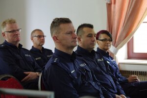 Policjanci biorący udział w seminarium szkoleniowym