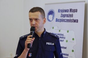 Policjanci biorący udział w seminarium szkoleniowym