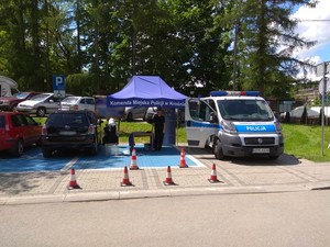 Stoisko policyjne podczas pikniku w Rymanowie - Zdroju.