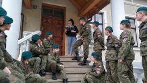 Uczniowie z Liceum Ogólnokształcące im. Marii Skłodowskiej-Curie w Kołaczycach