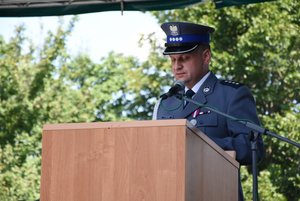 Komendant Powiatowy Policji w Sanoku, nadkom. Krzysztof Łopuszański