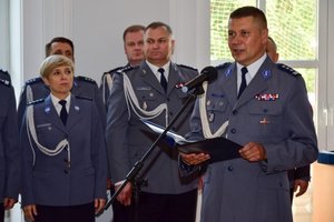 Policjanci podczas uroczystego ślubowania