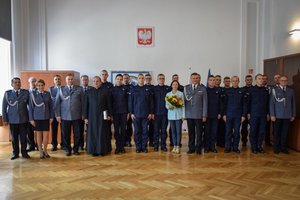 Policjanci podczas uroczystego ślubowania