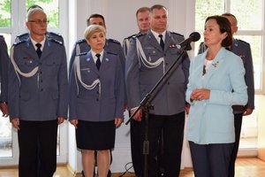 Policjanci podczas uroczystego ślubowania