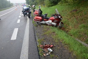 Uszkodzenia pokolizyjne motocykla
