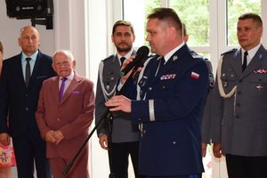 Uroczyste pożegnanie inspektora Tadeusza Szymanka w auli Komendy Wojewódzkiej Policji w Rzeszowie
