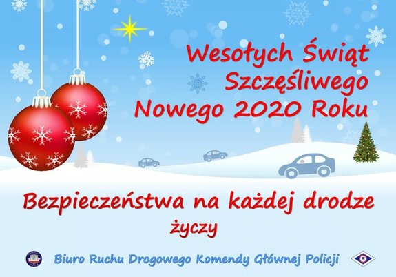 Plakat bezpieczny weekend - Boże Narodzenie