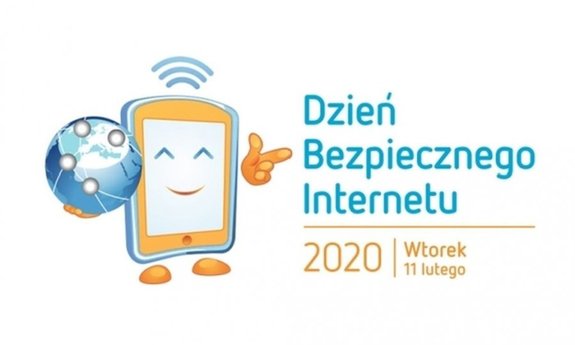 Logo z napisem Dzień Bezpiecznego Internetu wtorek 11 lutego