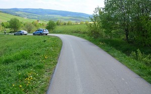 Miejsce zdarzenia drogowego w miejscowości Bałucianka.