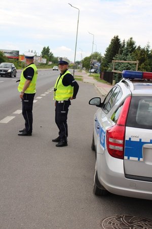 Policjanci ruchu drogowego KMP w Tarnobrzegu