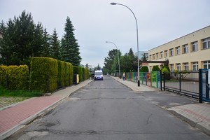 ul. Kisielewskiego w Krośnie, miejsce wypadku z udziałem rowerzysty.