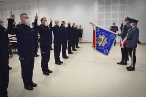 Policjanci podczas ślubowania