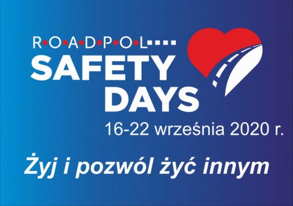 Plakat informujący o Dniach bezpieczeństwa ruchu drogowego 16-22 września 2020r.