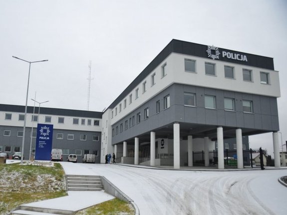 fotografia nowej siedziby komendy powiatowej policji w Jaśle