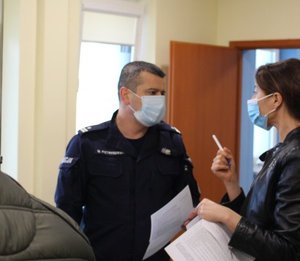 Na zdjęciu Komendant Miejski Policji  w Tarnobrzegu podinsp. Marek Pietrykowski