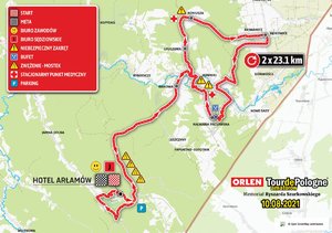zdjęcie przedstawia mapę Tour de Pologne-Amatorów