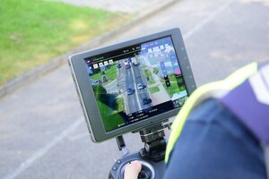 Policyjny dron, ekran drona