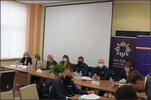 Konferencja  szkoleniowa w sali Sądu Okręgowego w Tarnobrzegu zorganizowana  w dniu 29 września 2021 r.