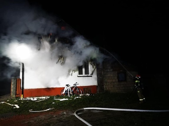 Pożar budynku mieszkalnego na ul. Wojska Polskiego w Przeworsku