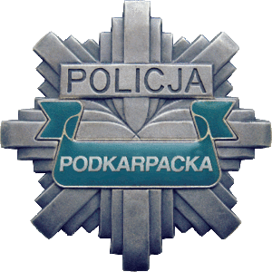 Na zdjęciu znajduje się logo Policji