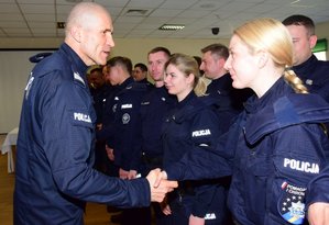 Świąteczne spotkanie z Zastępcą Komendanta Głównego Policji i Komendanta Wojewódzkiego w Rzeszowie i jego zastępcami z funkcjonariuszami pełniącymi służbę na granicy polsko-ukraińskiej