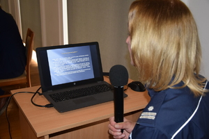 uczestnicy spotkania z auli Komendy Wojewódzkiej Policji w Rzeszowie