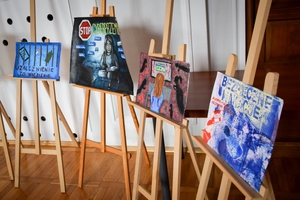 Nagrodzeni w konkursie podczas uroczystego wręczenia nagród.