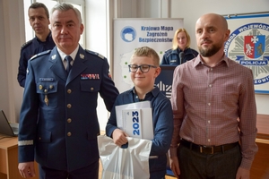 Nagrodzeni w konkursie podczas uroczystego wręczenia nagród.