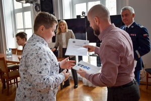 Nagrodzeni w konkursie podczas uroczystego wręczenia nagród.