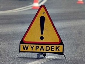 Na zdjęciu znak informujący o wypadku.