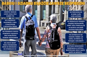 plakat - babciu dziadku nie daj się oszkukać