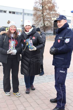 Policyjny patrol podczas WOŚP w Tarnobrzegu