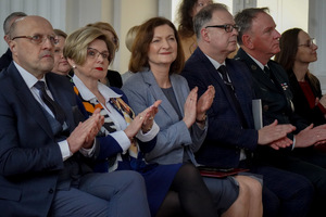 Uczestnicy konferencji w Sali Kolumnowej Podkarpackiego Urzędu Wojewódzkiego