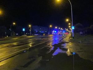 zdjęcia z miejsca potracenia pieszego ul. Lwowska Przemyśl. 
zdjęcia wykonane nocą.