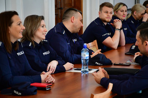 Uczestnicy szkolenia w auli KWP w Rzeszowie