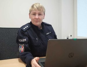 Kom. Małgorzata Tendera - została „Kobiecą twarzą Podkarpacia 2023”. Na zdjęciu policjantka