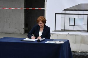 Wmurowanie aktu erekcyjnego pod budowę Komisariatu Policji w Rudniku nad Sanem