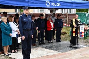 Wmurowanie aktu erekcyjnego pod budowę Komisariatu Policji w Rudniku nad Sanem