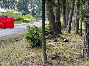 miejsce zdarzenia potrącenie rowerzysty