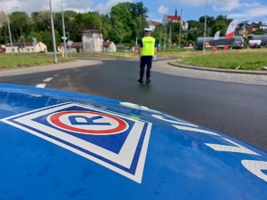 Policjanci zabezpieczali wyścigi kolarskie